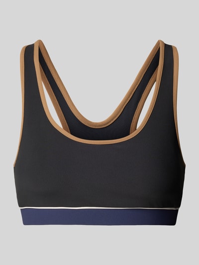 The Upside Stanik o kroju bokserki z okrągłym dekoltem Czarny 2