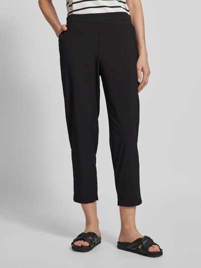 Someday Spodnie w jednolitym kolorze z elastycznym pasem model ‘Charlie’ Czarny 4
