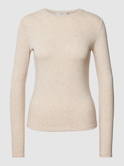 Mango Longsleeve in Ripp-Optik Modell 'LILOCA' Sand 2