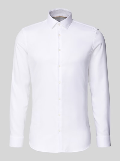 Jake*s Koszula biznesowa o kroju super slim fit z kołnierzykiem typu kent Biały 2