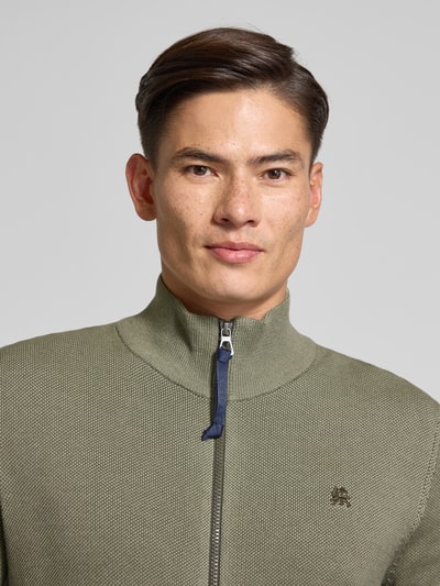 Lerros Kurtka z dzianiny ze stójką Oliwkowy 3