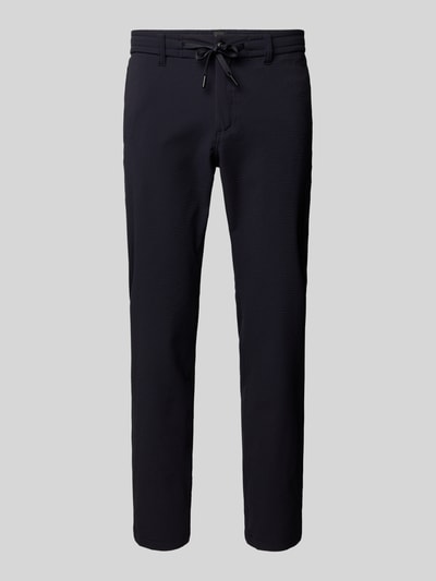BOSS Orange Tapered Fit Chino mit Strukturmuster Dunkelblau 2