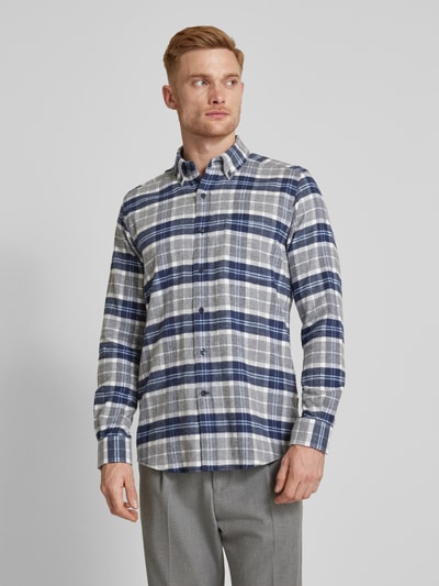 HECHTER PARIS Koszula casualowa o kroju regular fit z kołnierzykiem typu button down Granatowy 4