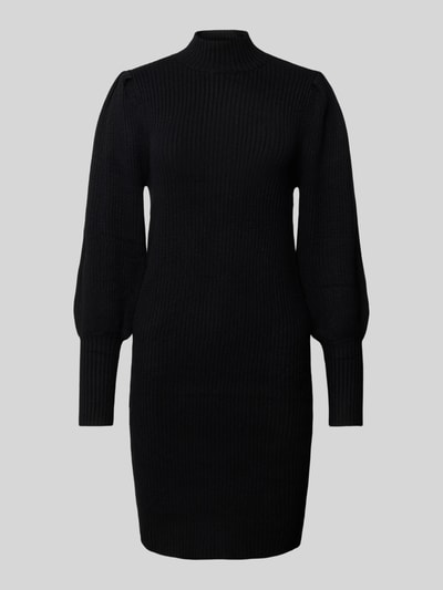 Only Gebreide jurk met turtleneck, model 'KATIA' Zwart - 2