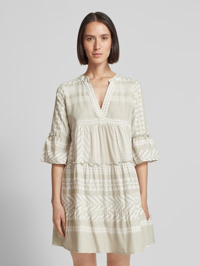 Vero Moda Figurumspielendes Tunikakleid aus reiner Baumwolle Modell 'DICTHE' Taupe 4