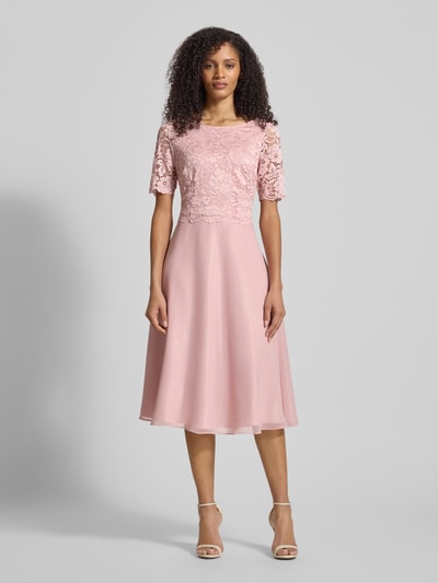 Vera Mont Cocktailkleid mit Spitzenbesatz Rose 4