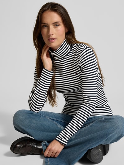 Tommy Hilfiger  Slim fit shirt met lange mouwen van viscosemix Marineblauw - 3