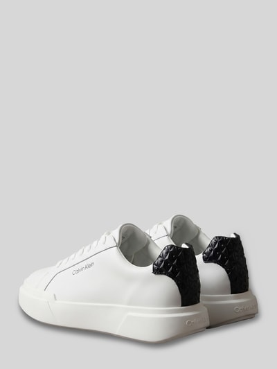 CK Calvin Klein Sneaker aus echtem Rindsleder Modell 'CHUNKY CUPS' Weiss 2
