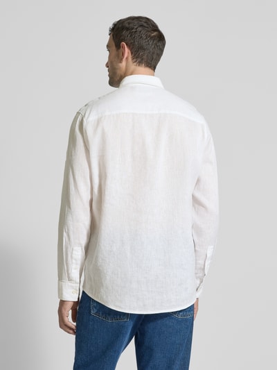 Drykorn Regular Fit Freizeithemd aus Leinen-Baumwoll-Mix Weiss 5
