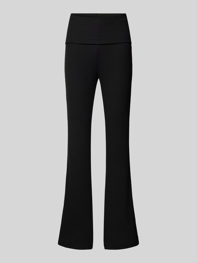 Only Spodnie o rozkloszowanym kroju w jednolitym kolorze model ‘LINA’ Czarny 2