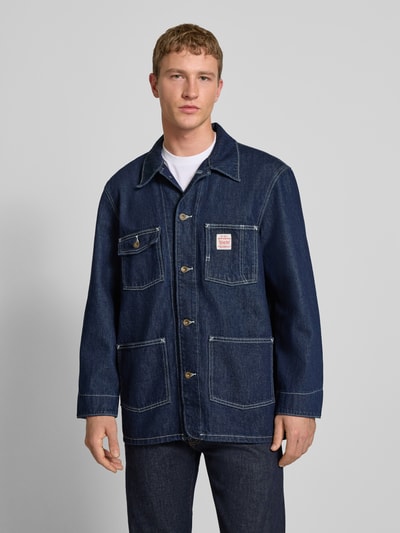 Levi's® Relaxed Fit Jeansjacke mit Logo-Patch Modell 'Berkley' Dunkelblau 4