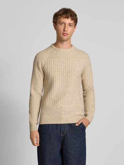 Blend Strickpullover mit Rundhalsausschnitt Modell 'DEXTER' Offwhite 4