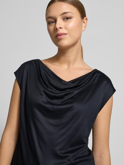 s.Oliver BLACK LABEL Regular Fit Blusentop aus reiner Viskose Marine 3