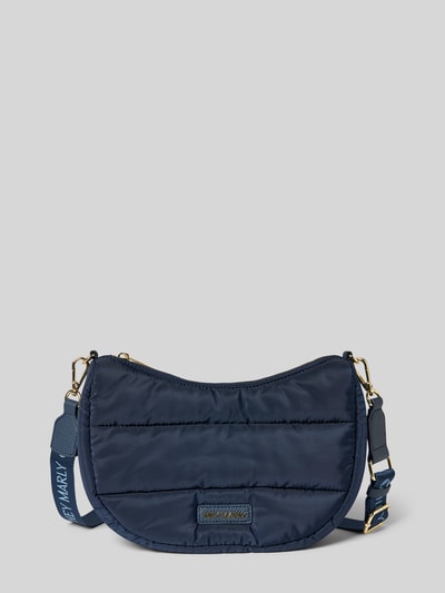 Hey Marly Handtas met doorgestikte naden en labeldetail Donkerblauw - 2