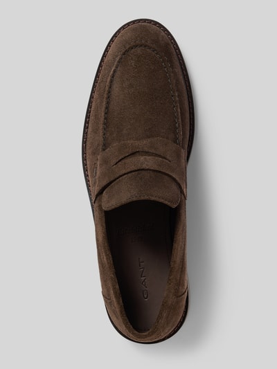 Gant Lederloafers mit Blockabsatz Modell 'Lozham' Dunkelbraun 3