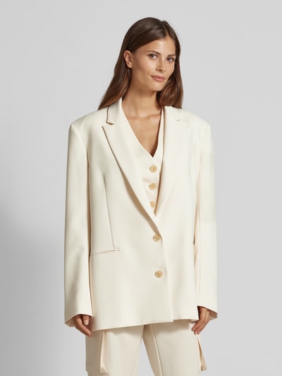 Patrizia Pepe Blazer mit Paspeltaschen Modell 'Giacca due bottoni' Offwhite 4