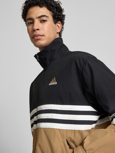 adidas Originals Regular Fit Sweatjacke mit Logo-Stitching Modell 'Arch' Mittelbraun 3