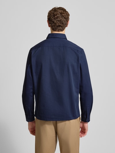 Christian Berg Men Overhemdjack met knoopsluiting Marineblauw - 5