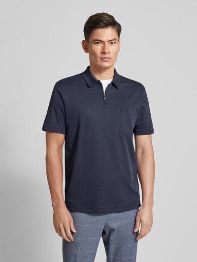 RAGMAN Regular Fit Poloshirt mit Logo-Stitching Marine 4