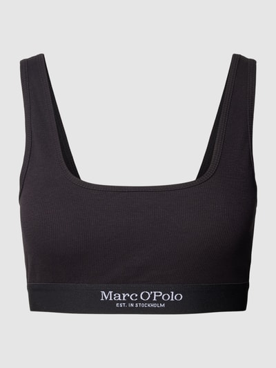 Marc O'Polo Bralette met label in band Zwart - 1