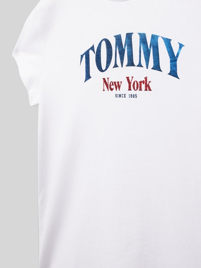 Tommy Hilfiger Teens Regular Fit T-Shirt mit Label-Print Modell 'VARSITY' Weiss 2