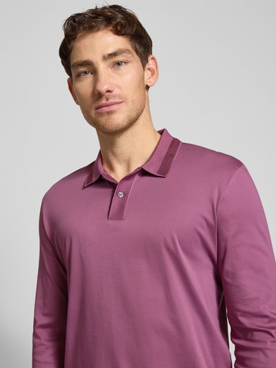 BOSS Poloshirt mit Label-Detail Modell 'Pleins' Purple 3