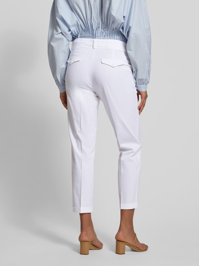 CAMBIO Chinosy o kroju slim fit z mieszanka bawełny model 'KARINA' Biały 5