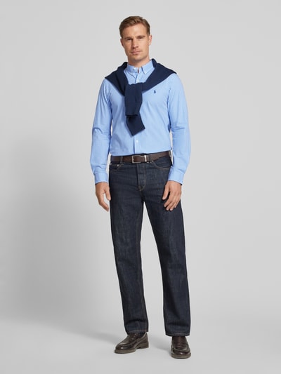 Polo Ralph Lauren Koszula casualowa o kroju slim fit z mieszanki bawełny Jasnoniebieski 1