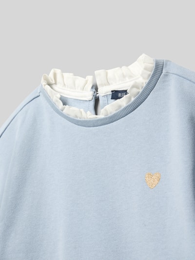 Blue Seven Sweter z dzianiny z okrągłym dekoltem Błękitny 2