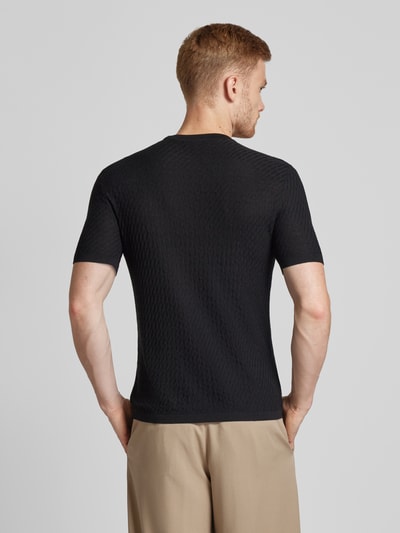 Emporio Armani T-Shirt mit gerippten Abschlüssen Black 5