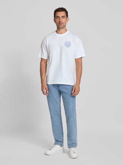 Edwin T-Shirt mit Label-Print Modell 'EDWIN MUSIC CHANNEL' Weiss 1