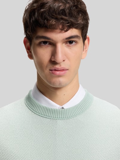 BOSS Orange Regular Fit Pullover aus Baumwoll-Mix Modell 'KANTONIO' Tuerkis 3