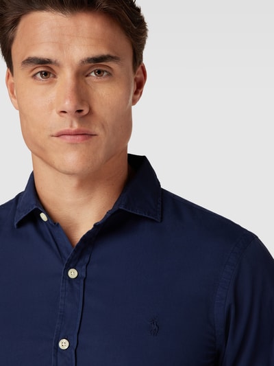 Polo Ralph Lauren Slim Fit Freizeithemd mit Label-Stitching Marine 3