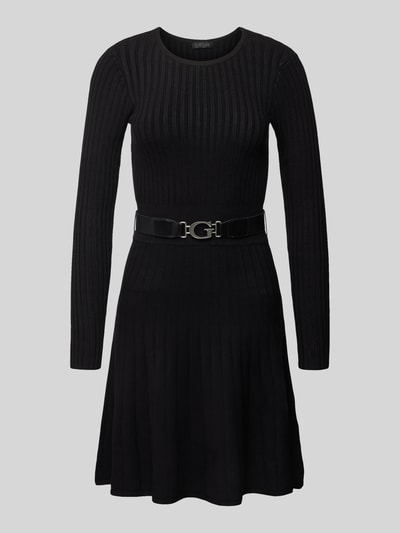 Guess Knielanges Strickkleid in Ripp-Optik Modell 'PAIGE' Black 2