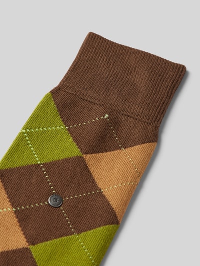 Burlington Socken mit Label-Detail Dunkelbraun 2