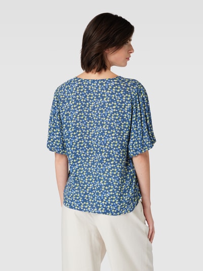 Jake*s Casual Blouseshirt met all-over motief Blauw - 5