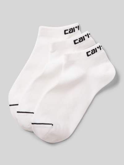 Produktfoto, Sneakersocken mit Label-Detail im 3er-Pack van Carhartt Work In Progress, heren, katoenmix met stretch, nauwsluitend, set van 3, wit met zwart detail