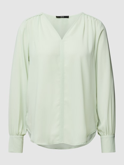 Zero Blouseshirt met V-hals en deelnaad Lichtgroen - 2