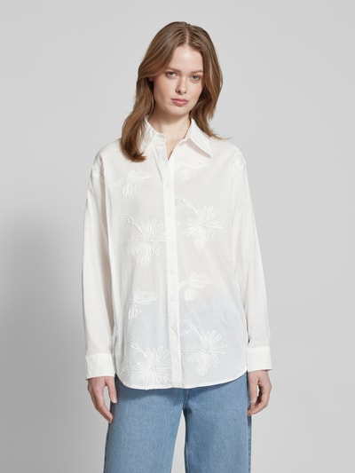 ZABAIONE Regular fit blouse met pailletten, model 'Am44ber' Wit - 4