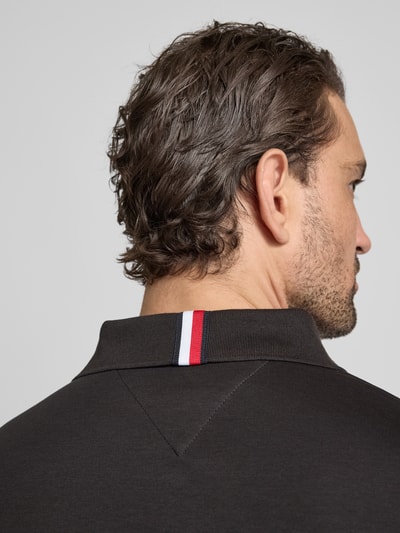 Tommy Hilfiger Regular Fit Poloshirt mit Logo-Stitching Black 3