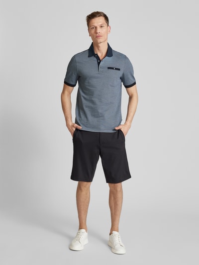 bugatti Poloshirt mit Kontrastbesatz Bleu 1