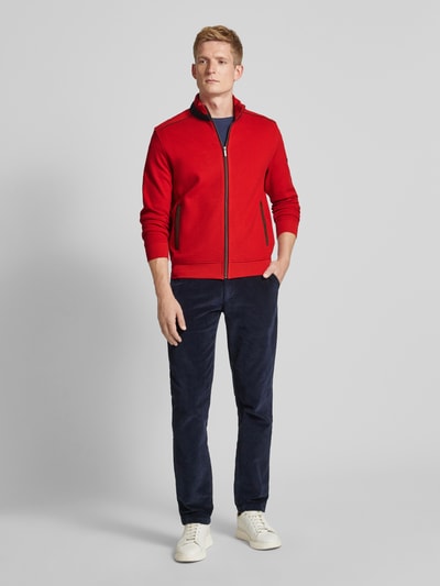 bugatti Sweatjacke mit Stehkragen Rot 1