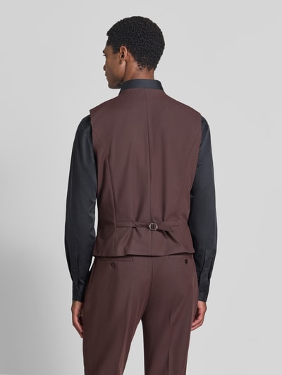 MCNEAL Slim Fit Weste mit Viskose-Anteil Dunkelrot 5