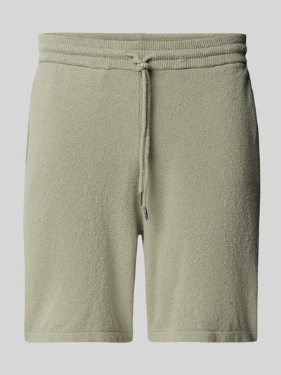 Only & Sons Regular fit sweatshorts met structuurmotief, model 'FRANKIE' Lichtgroen - 2