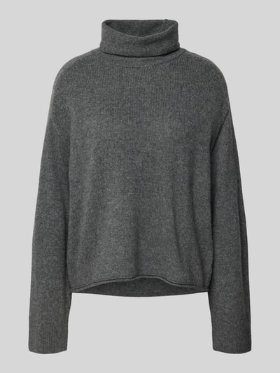 Marc O'Polo Boxy Fit Rollkragenpullover mit Woll-Mix Dunkelgrau Melange 2