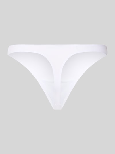 Produktfoto, Slip mit Label-Detail von Marie Jo im weißen Material-Mix mit Stretch-Anteil, körpernaher Schnitt, glatte Oberfläche.