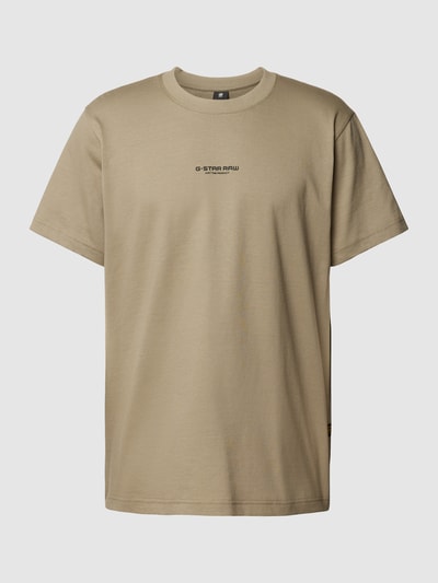 G-Star Raw T-Shirt mit Label-Print Beige 2