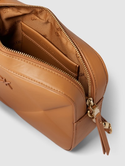 CK Calvin Klein Handtasche in Leder-Optik Modell 'QUILT' Cognac 5