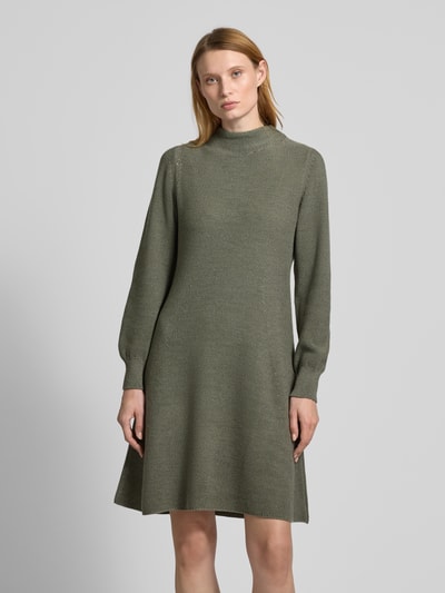 monari Knielanges Kleid mit Turtleneck Oliv 4