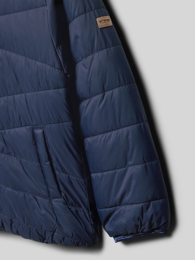 Name It Gewatteerd jack met capuchon, model 'MARBLE' Marineblauw - 2